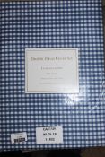 Luxurious Combed Poly Cotton Blue and White Check Blue Duvet Cover Sets RRP £30 Each (11882) (Public