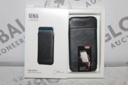 Lot to Contain 10 Brand New Sena Ultra Slim iPhone 6+ Black Leather Cases Combined RRP £86