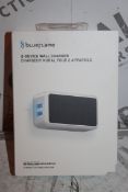 Lot to Contain 4 Boxed Brand New Blue Flame 2 Device Wall Chargers Combined RRP £120