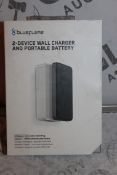 Boxed Blue Flame 2 Device Wall Charger and Portable Battery Combined RRP £42