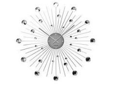 Carlton Sunburst Wall Clock RRP £80 (17081) (Public Viewing and Appraisals Available)