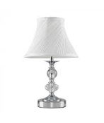 Lot to Contain 2 Glass and Metal Base Fabric Shade Minisun Jaiger Pleated Table Lamps RRP £80 (