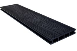 Lot to Contain 10 Brand New Lengths of Ancient Black Stained Effect Composite Decking Panels RRP £