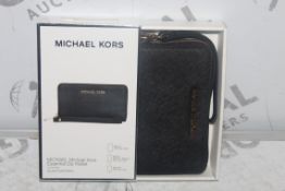 Lot to Contain 3 Boxed Michael Kors Black Sapphino Essential Zip Wallets Combined RRP £90