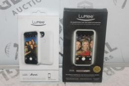 Lot to Contain 2 Assorted Lumee Light Up Phone Cases for The Perfect Selfie For Variety Iphones to