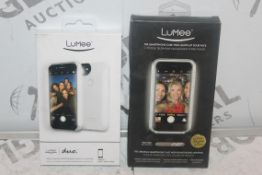 Lot to Contain 2 Assorted Lumee Light Up Phone Cases for The Perfect Selfie For Variety Iphones to