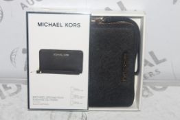 Lot to Contain 3 Boxed Michael Kors Black Sapphino Essential Zip Wallets Combined RRP £90