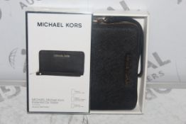 Lot to Contain 3 Boxed Michael Kors Black Sapphino Essential Zip Wallets Combined RRP £90