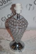 Lot to Contain 2 Stainless Steel and Crystal Glass Minisun Ducy Table Lamp Bases Combined RRP £95 (