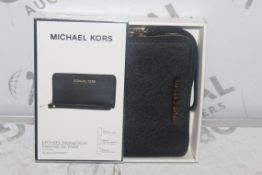 Lot to Contain 3 Boxed Michael Kors Black Sapphino Essential Zip Wallets Combined RRP £90