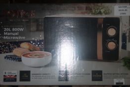 Boxed Tower 20L 800W Manual Rose Gold Microwave RRP £35 (17003) (Public Viewing and Appraisals