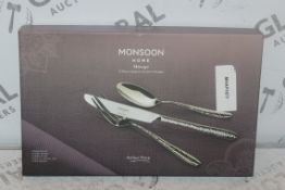 Boxed Arthur Price Monsoon 32 Piece Cutlery Set for 8 People In Stainless Steel RRP £200 (17003) (
