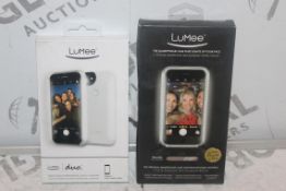 Lot to Contain 2 Assorted Lumee Light Up Phone Cases for The Perfect Selfie For Variety Iphones to