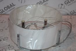 Boxed Fabric and Stainless Steel 4 Light Designer Ceiling Light RRP £120 (Public Viewing and