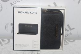 Lot to Contain 3 Boxed Michael Kors Black Sapphino Essential Zip Wallets Combined RRP £90