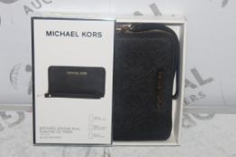 Lot to Contain 3 Boxed Michael Kors Black Sapphino Essential Zip Wallets Combined RRP £90