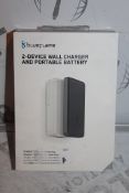 Boxed Brand New Blue Flame World of Power 2 Device Wall Charger and Portable Battery RRP £45