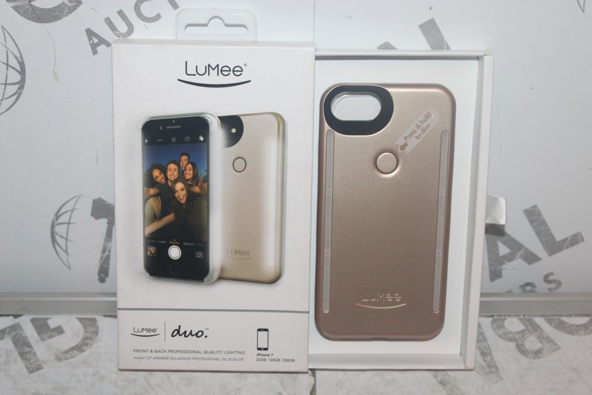 Lot to Contain 2 Assorted Lumee Duo Professional Lighting Phone Cases for Various iPhone Ranging