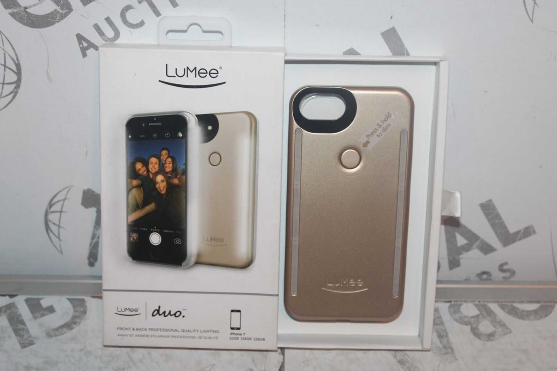 Lot to Contain 2 Assorted Lumee Duo Professional Lighting Phone Cases for Various iPhone Ranging