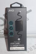 Lot to Contain Approx. 70 Jivo 2.4ft Retractable USB Lightening Cable Splitters