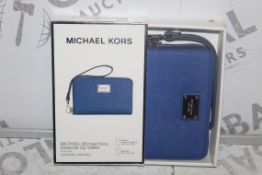 Lot to Contain 5 Boxed Brand New Michael Kors Sapphino Sapphire Essential Zip Wallet with Phone