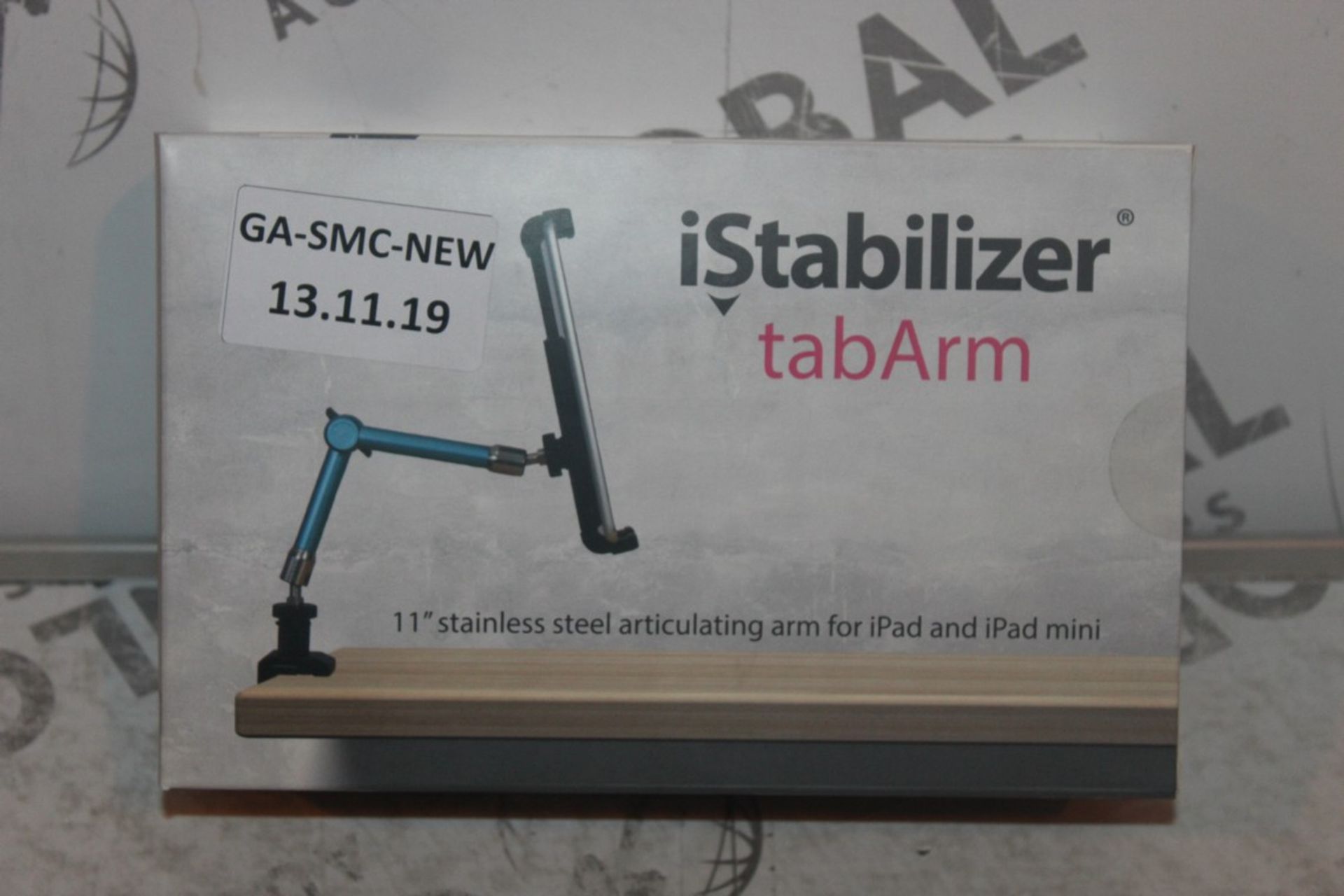 Lot to Contain 2 Boxed Brand New Istabiliser Tab Arm 11Inch Stainless Steel Articulating Arms for