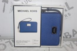 Lot to Contain 5 Boxed Brand New Michael Kors Sapphino Sapphire Essential Zip Wallet with Phone