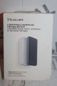 Boxed Brand New Blue Flame World of Power 2 Device Wall Charger and Portable Battery RRP £45