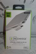 Boxed Brand New Techlink 5000MAH Recharge Ultra Thin Power On The Go Battery Charger for iPhone