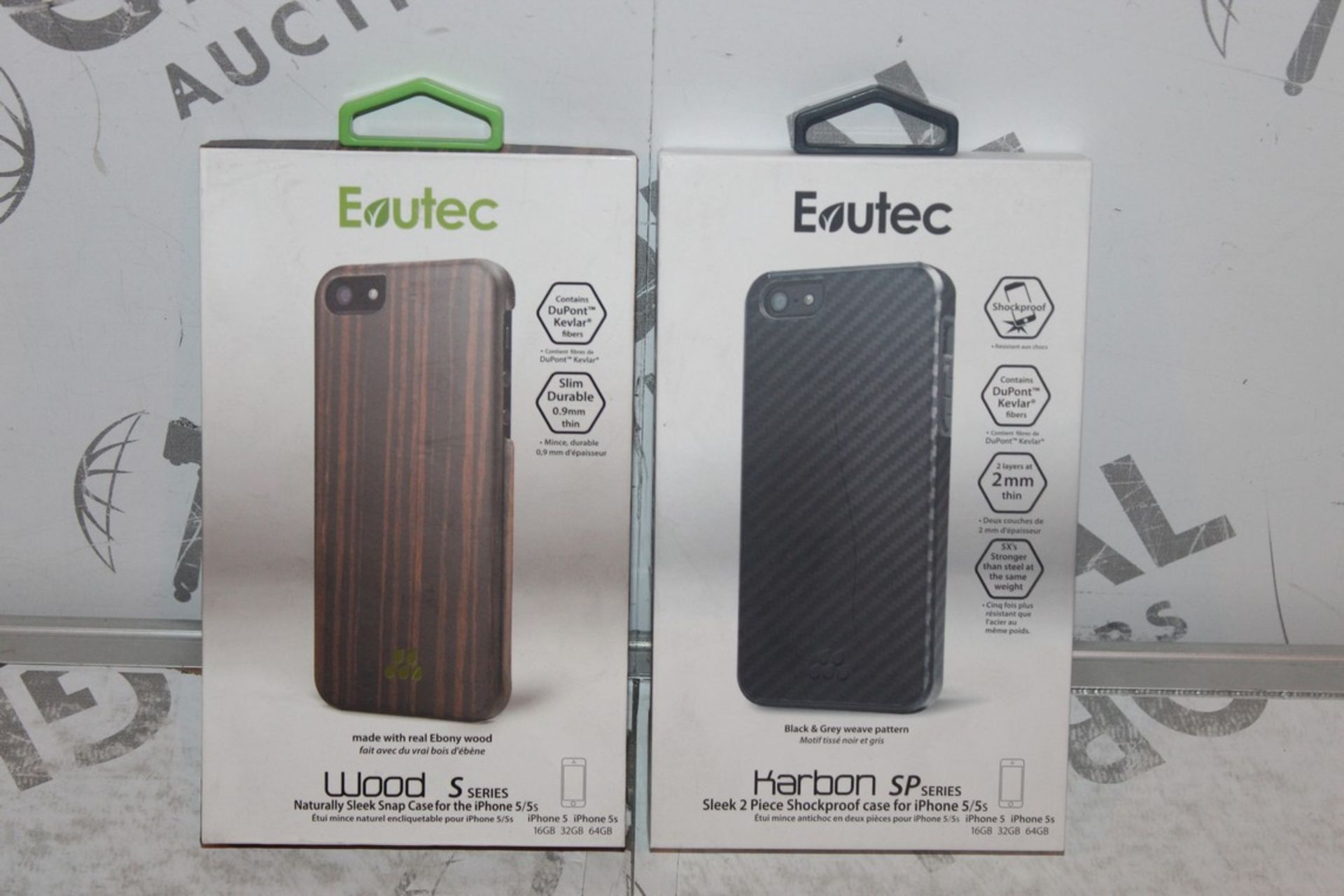Lot to Contain 10 Brand New Evutec Phone Cases for Assorted iPhone to Include Carbon Fibre iPhone