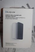 Boxed Brand New Blue Flame World of Power 2 Device Wall Charger and Portable Battery RRP £45