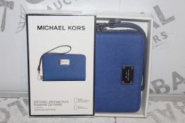 Lot to Contain 5 Boxed Brand New Michael Kors Sapphino Sapphire Essential Zip Wallet with Phone