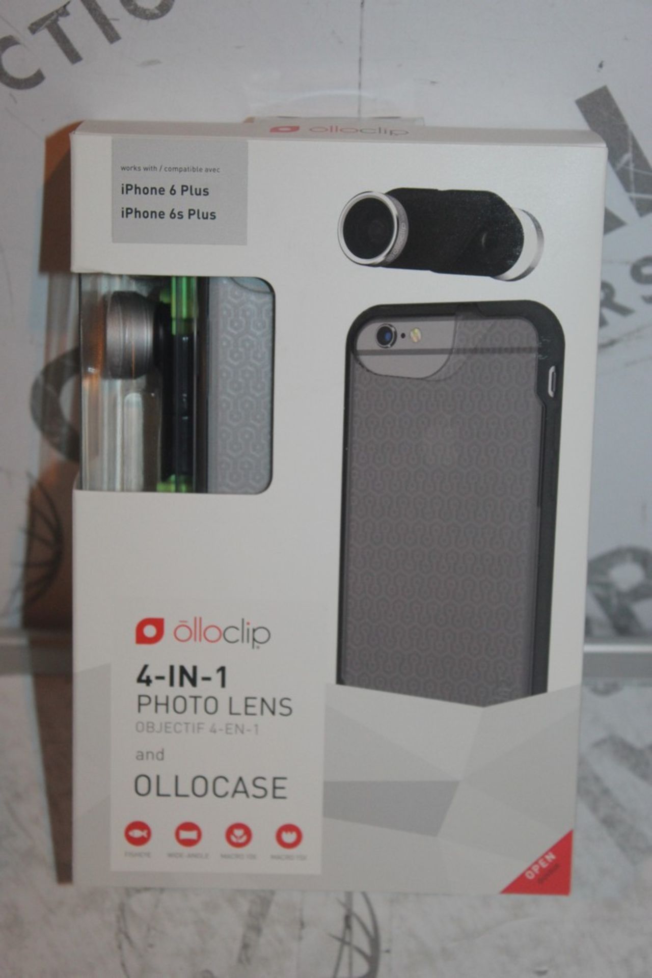 Boxed Brand New Ollo Clip iPhone 6+ and 6S 4in1 Photo Lense Case RRP £90