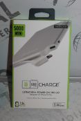 Boxed Brand New Techlink 5000MAH Recharge Ultra Thin Power On The Go Battery Charger for iPhone