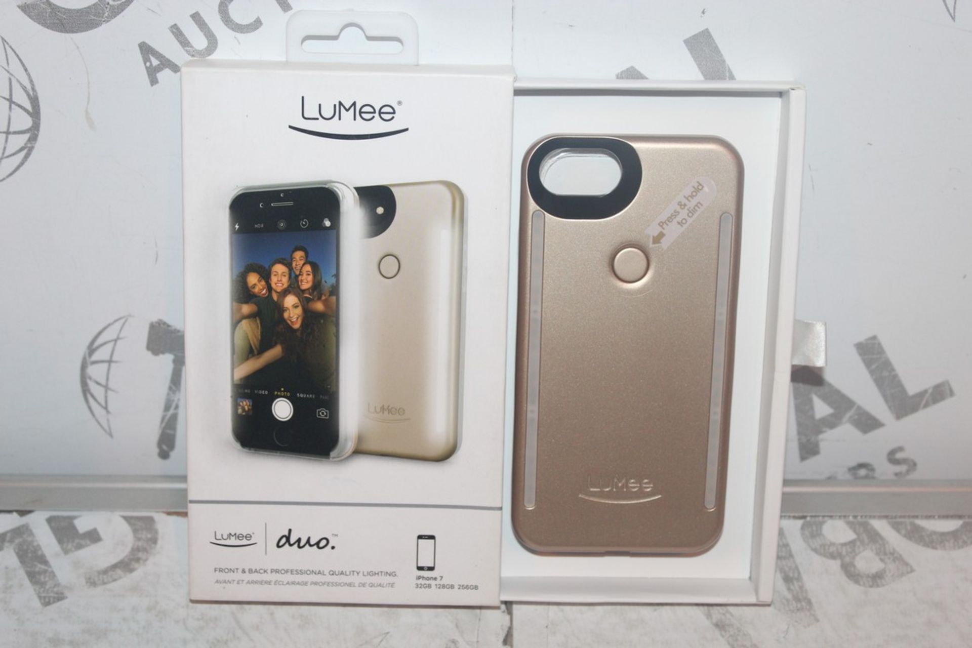 Lot to Contain 2 Assorted Lumee Duo Professional Lighting Phone Cases for Various iPhone Ranging