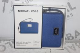 Lot to Contain 5 Boxed Brand New Michael Kors Sapphino Sapphire Essential Zip Wallet with Phone