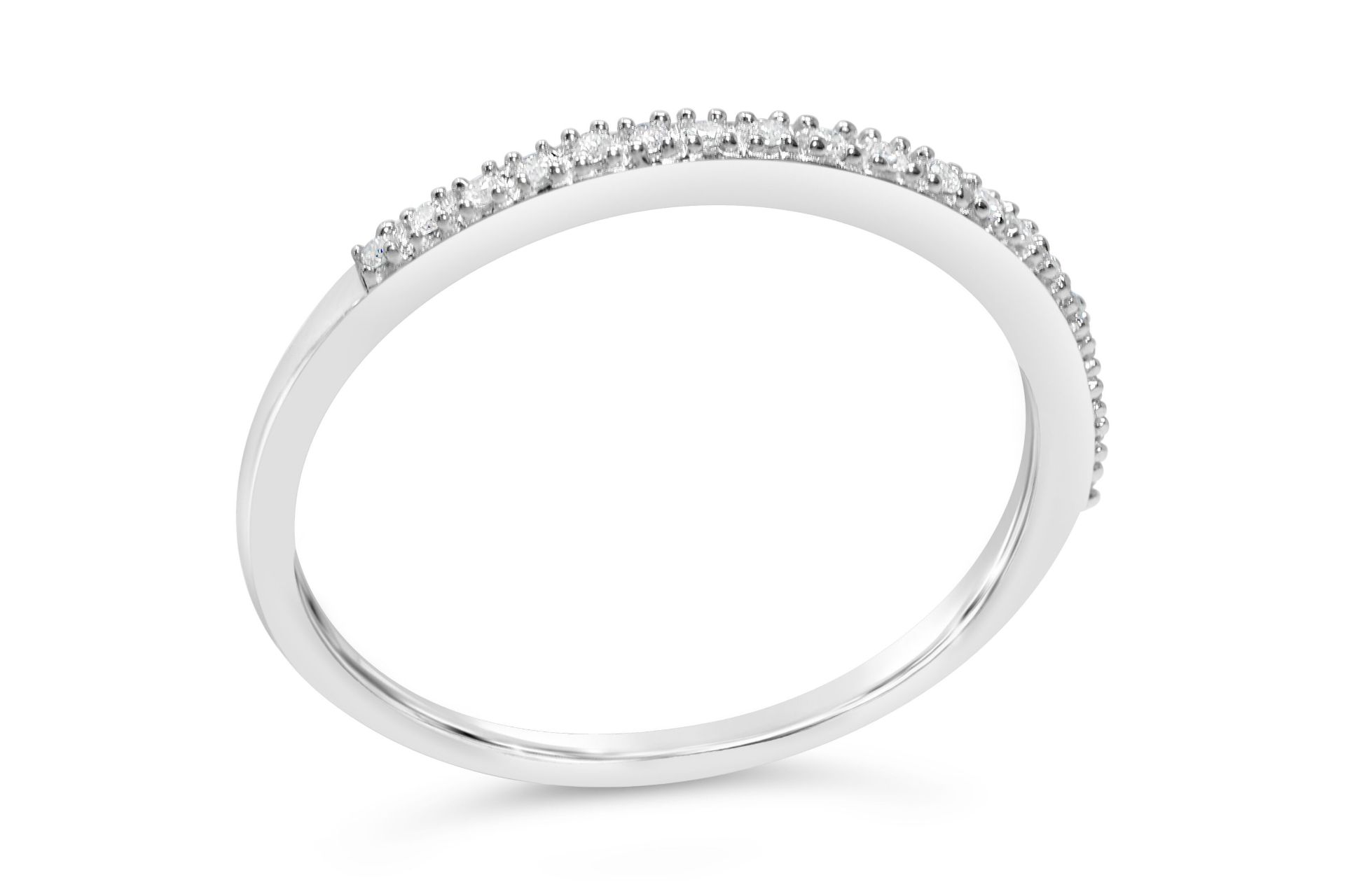 Stackable diamond eternity band, Metal 9ct White Gold, Diamond Weight(ct) 0.06, Colour H, Clarity - Image 3 of 4