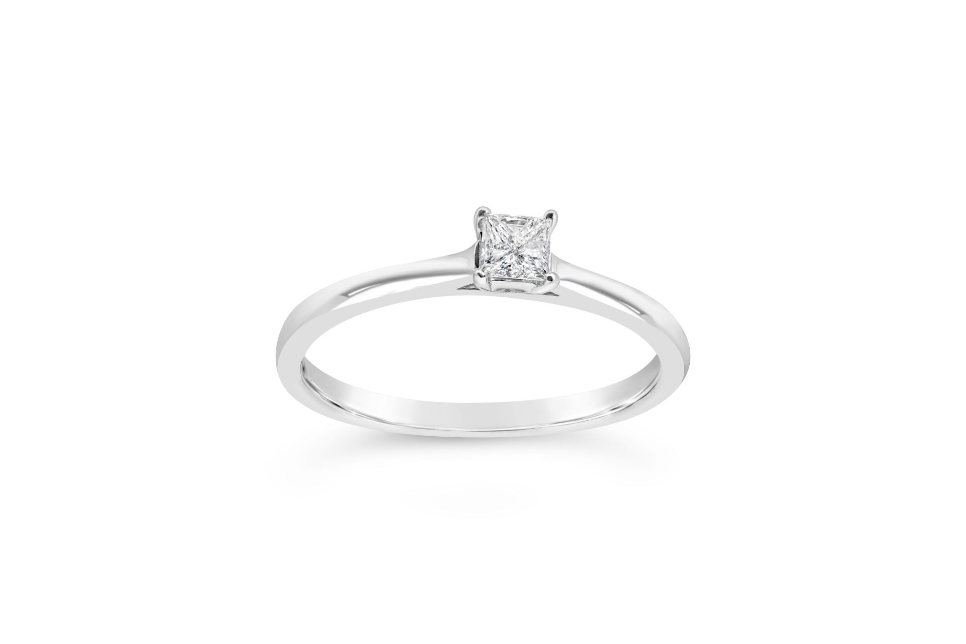 Premium Quality Princess Cut Solitaire Diamond Ring, Metal 9ct White Gold, Weight 2.03, Diamond - Image 3 of 3