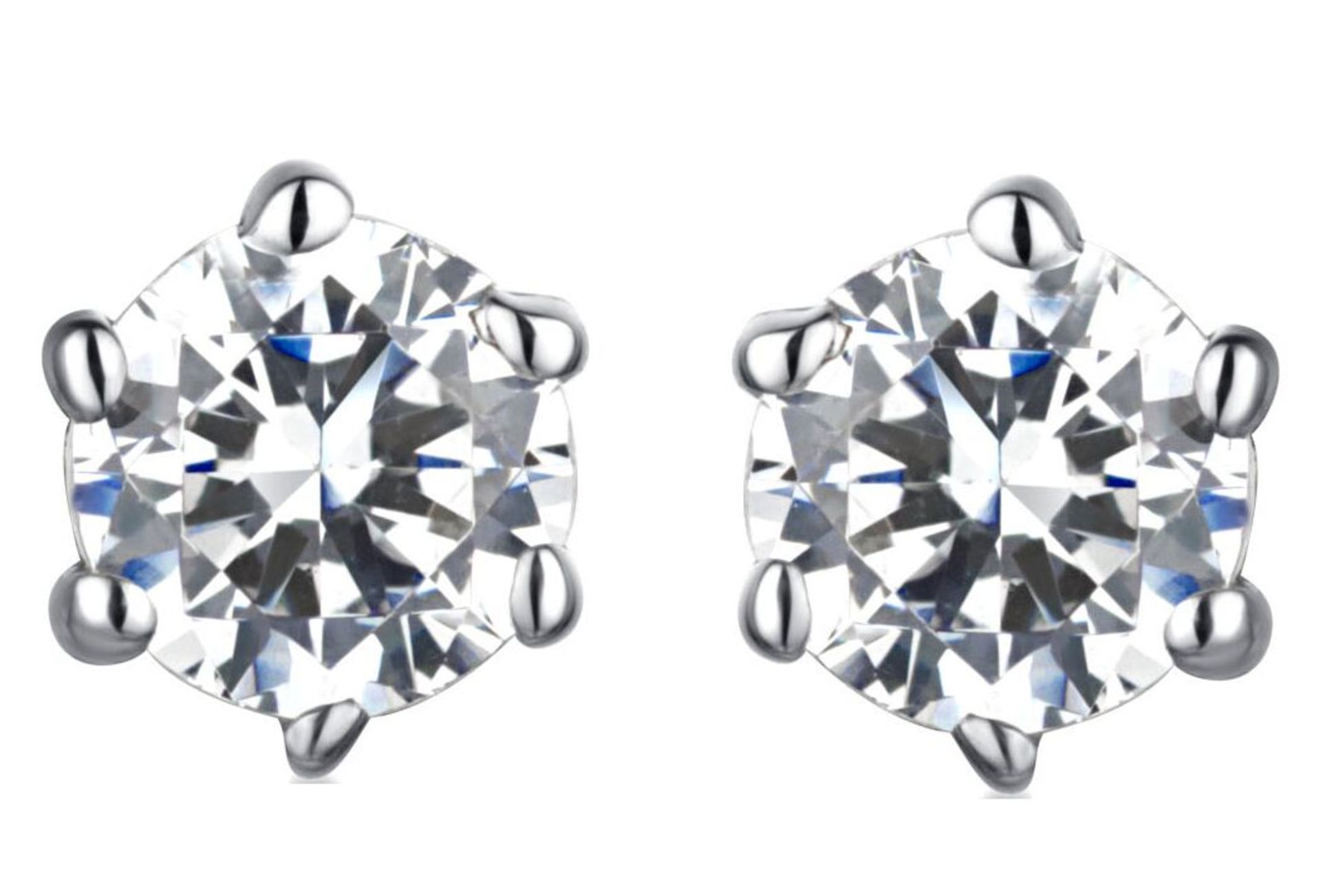 Platinum diamond earrings, Metal Platinum 900, Weight 0.58, Diamond Weight(ct) 0.5, Colour I,