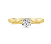 Yellow Gold diamond solitiare ring, Metal 9ct yellow gold, Weight 1.9, Diamond Weight(ct) 0.05,