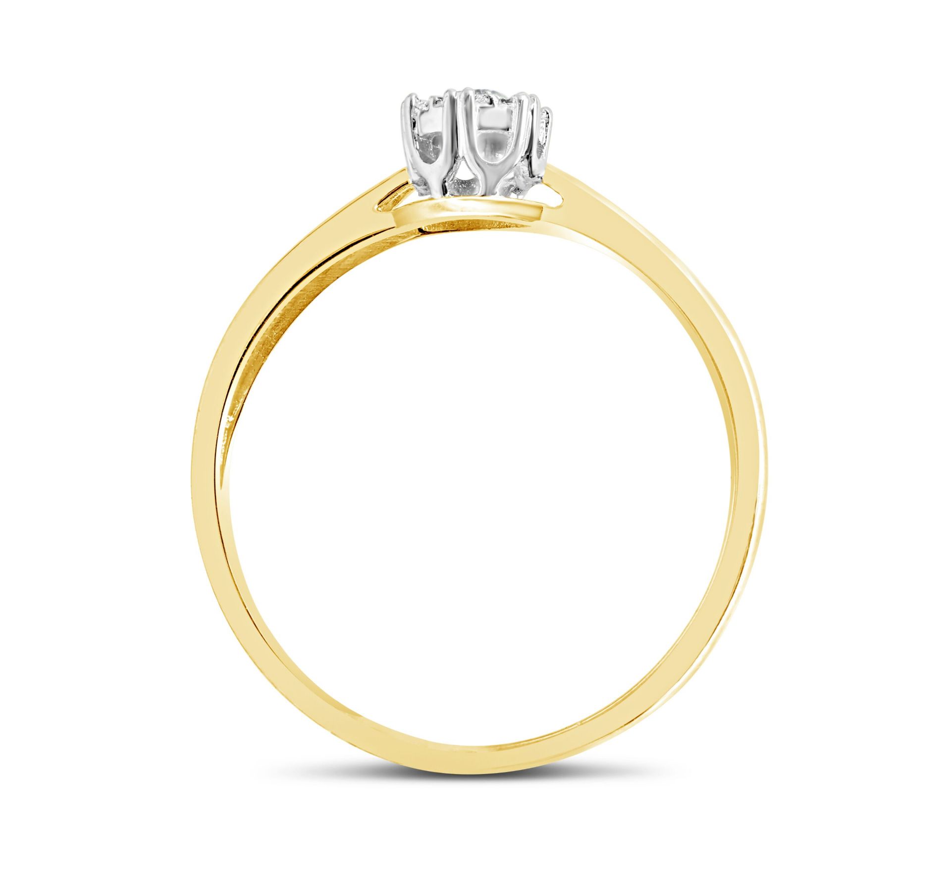 Yellow Gold diamond solitiare ring, Metal 9ct yellow gold, Weight 1.9, Diamond Weight(ct) 0.05, - Image 3 of 4