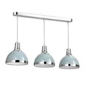 Boxed Stainless Steel Triple Bar Designer Ceiling Light by Interior Designs RRP £120 (Public Viewing