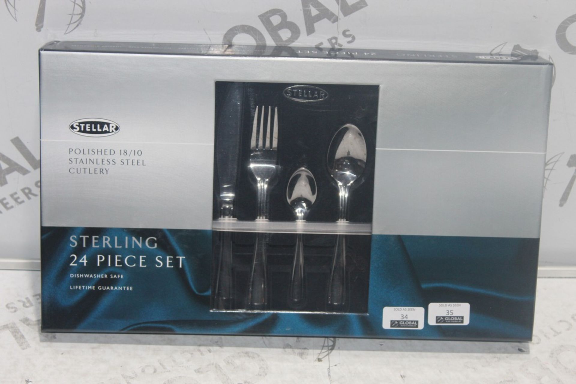 Boxed Stella Sterling Polished Stainless Steel 24 Piece Cutlery Set RRP £55 (Public Viewing and
