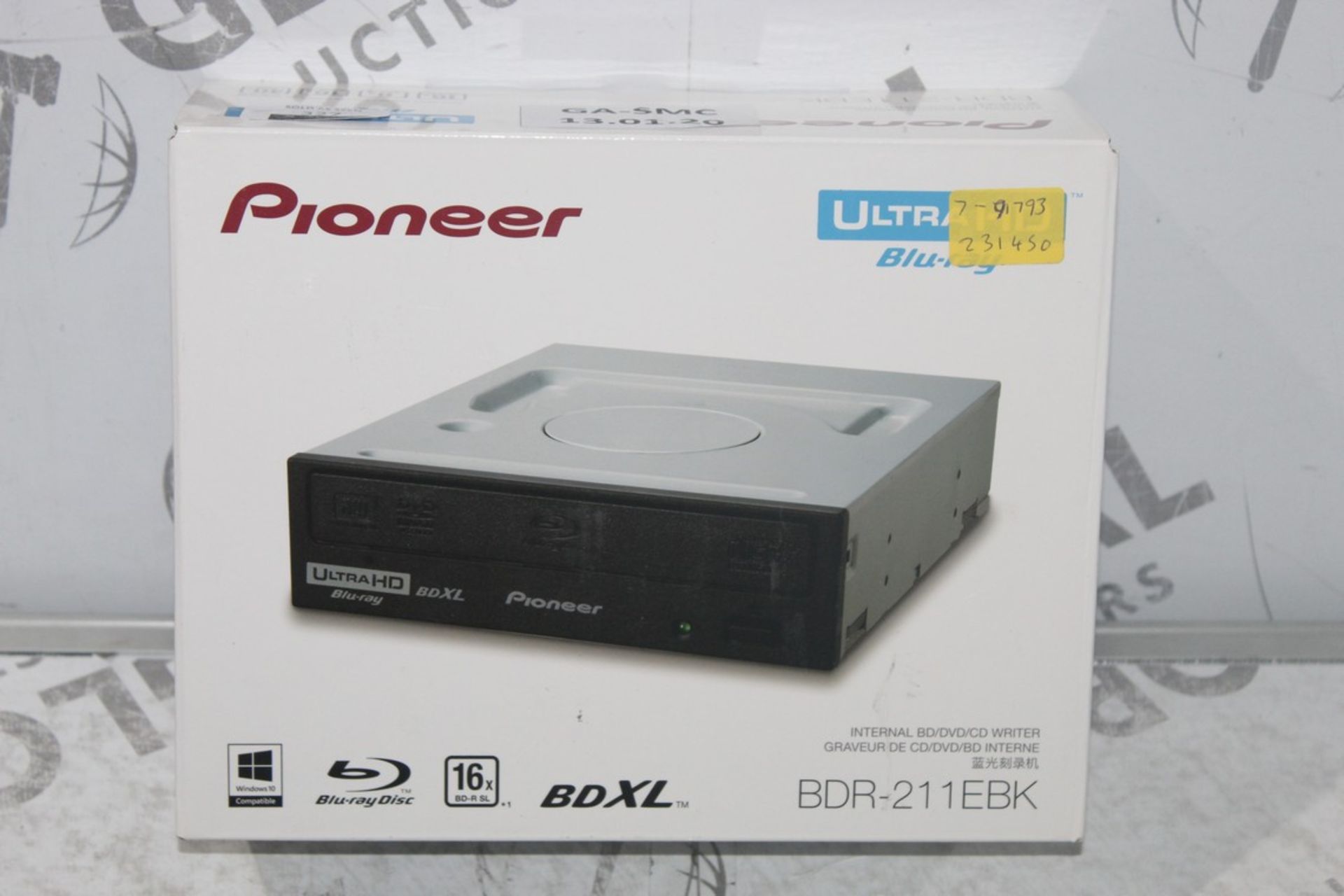 Boxed Pioneer PDR211EBK Internal Blu Ray Disc and