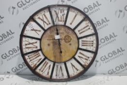 Hotel DeVilla DeParis Roman Numeral Wall Clock RRP £50 (15165) (Public Viewing and Appraisals