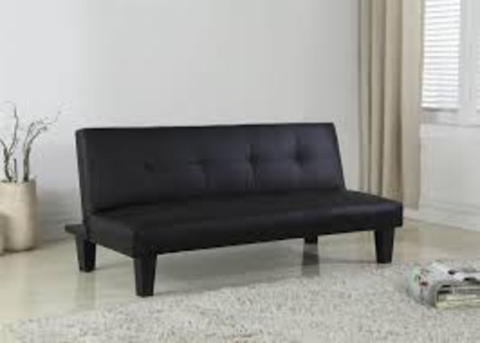 Unboxed Berli Black Folding Sofa Bed RRP £230 (16937) (Public Viewing and Appraisals Available)