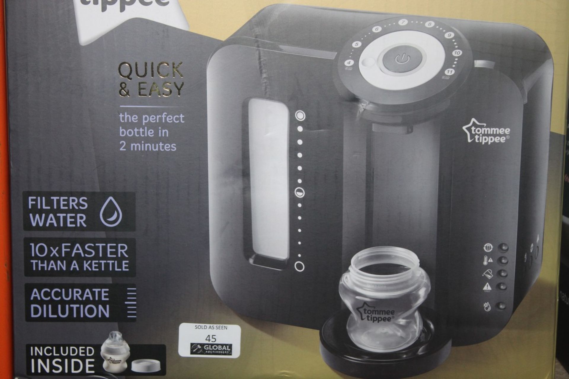 Boxed Tommee Tippee Closer to Nature Perfect Preparation Bottle Warming Station in Black RRP £80 (