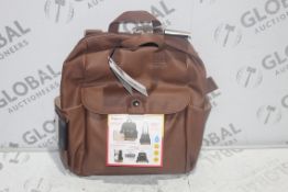 Baby Mel Brown Leather Children's Changing Bag RRP £65 (4083866) (Public Viewing and Appraisals