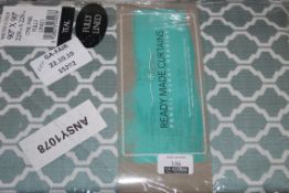 Brand New Pair of Teal Ready Made 90 x 90Inch Fully Lined Eyelet Headed Curtains RRP £65 (15282) (