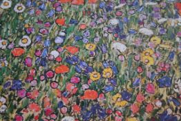 Gustav Klimt Floral Fields Canvas Wall Art Picture RRP £90 (14789) (Public Viewing and Appraisals